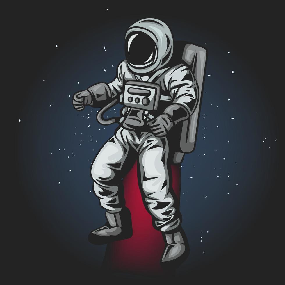 astronauta en el espacio vector