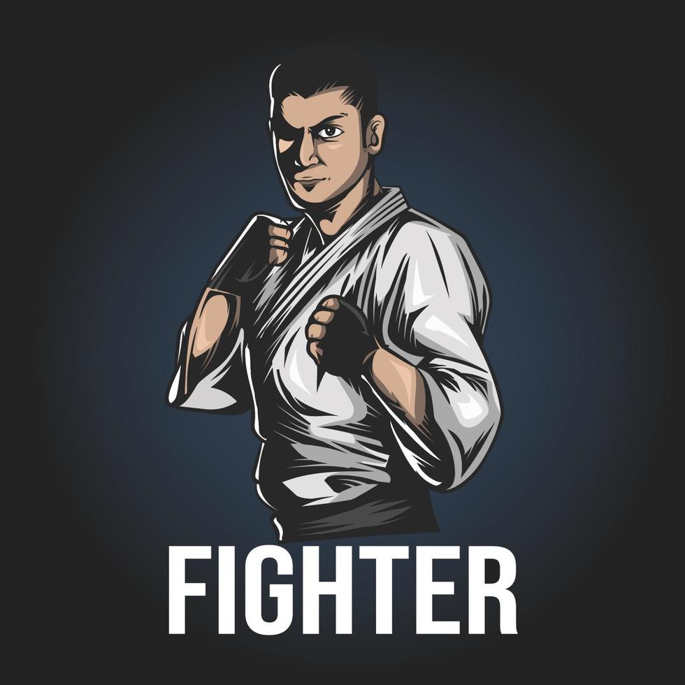 fighter vector illustration