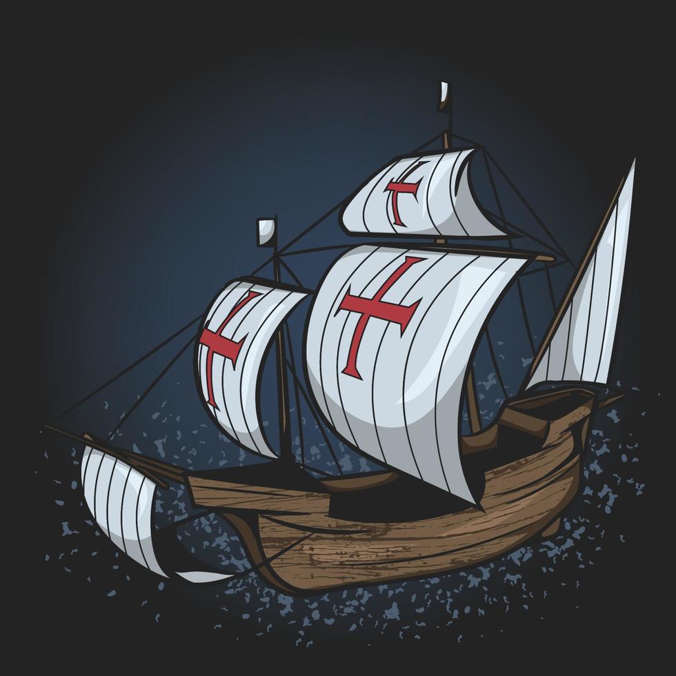 santa maria columbus vector