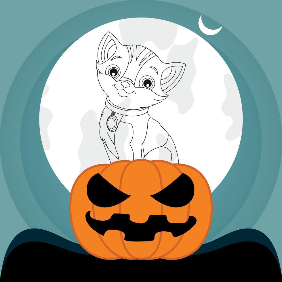 Halloween background illustration happy halloween day holiday celebration vector