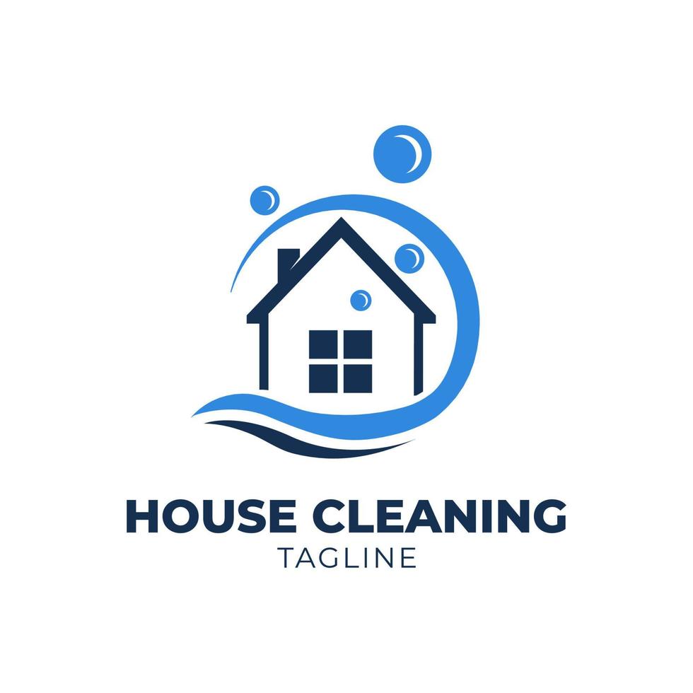 Home Cleaning logo, suitable for real estate cleaning services vector