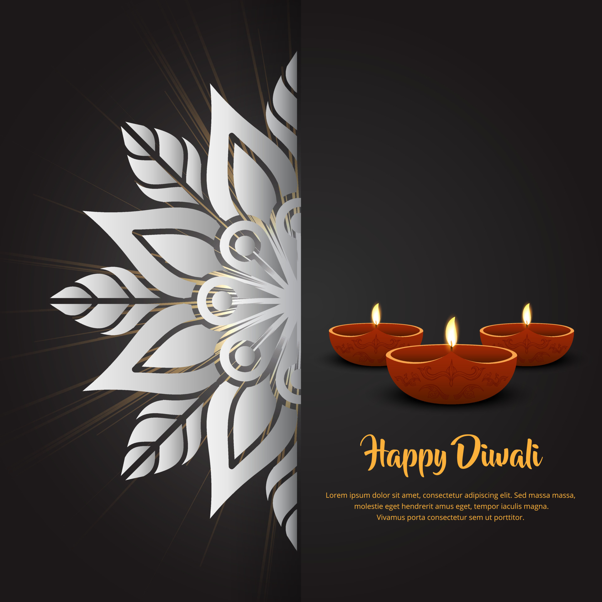 Modern happy diwali festival design background vector 10407604 Vector Art  at Vecteezy