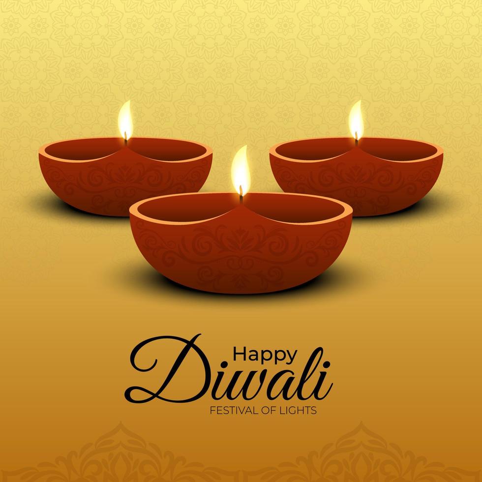 Celebration Indian festival Happy Diwali design Background vector