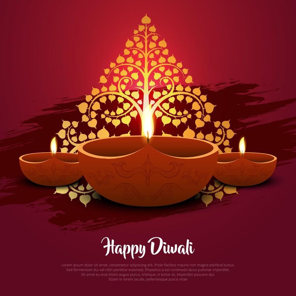 Wonderful and fantastic happy diwali festival design background vector