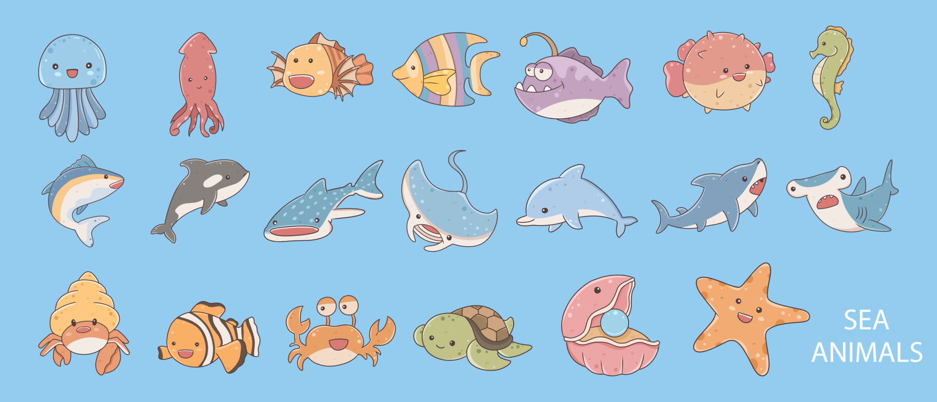 Cute Sea Animals Vector Art, Icons, and Graphics for Free Download Cute Sea Animals Vector Art, Icons, and Graphics for Free Download