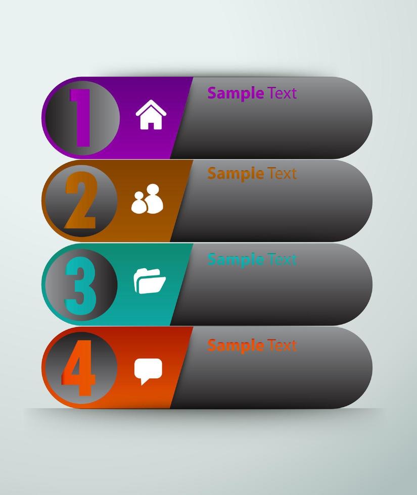 modern text box template, infographics banner vector