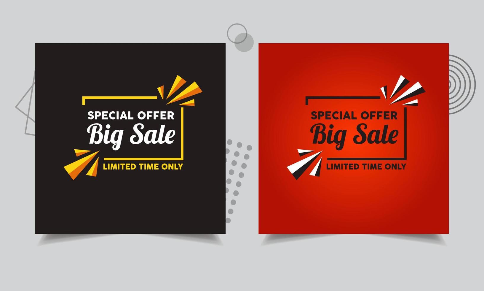 Modern and fantastic Collection of big sale discount offer design template background vector