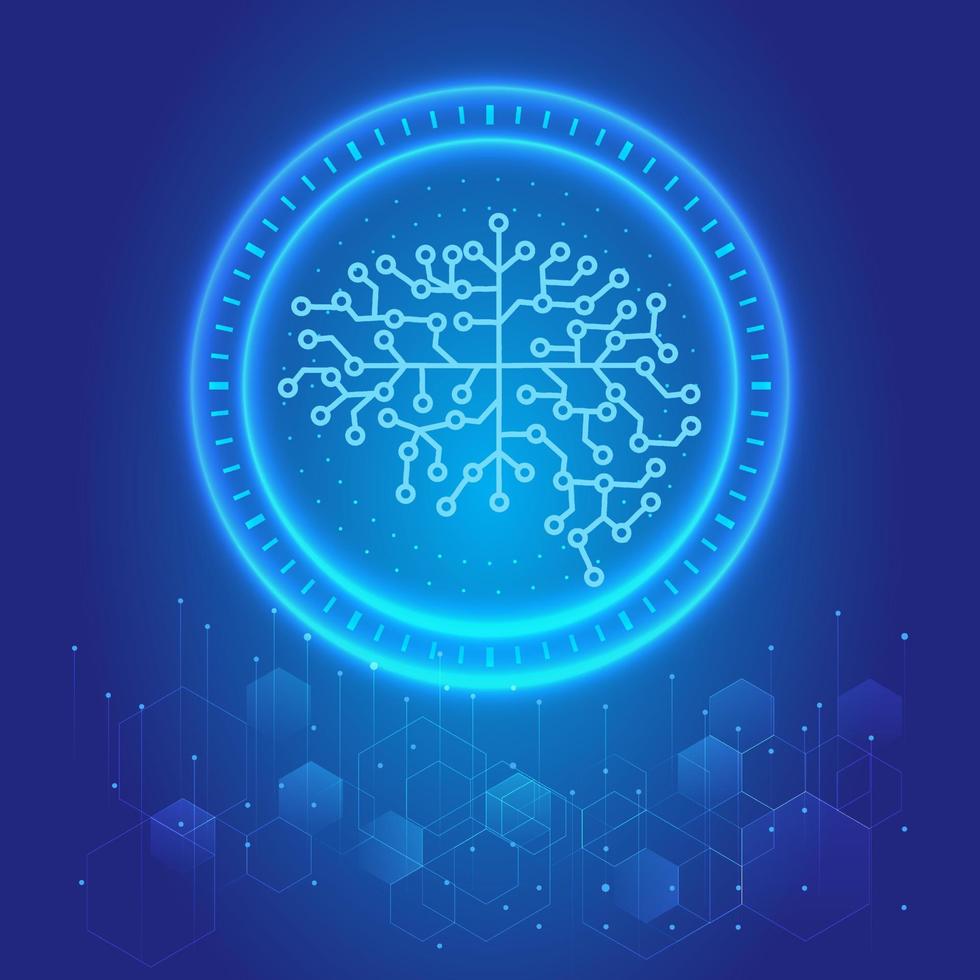 Wonderful and modern Artificial intelligence design background vector