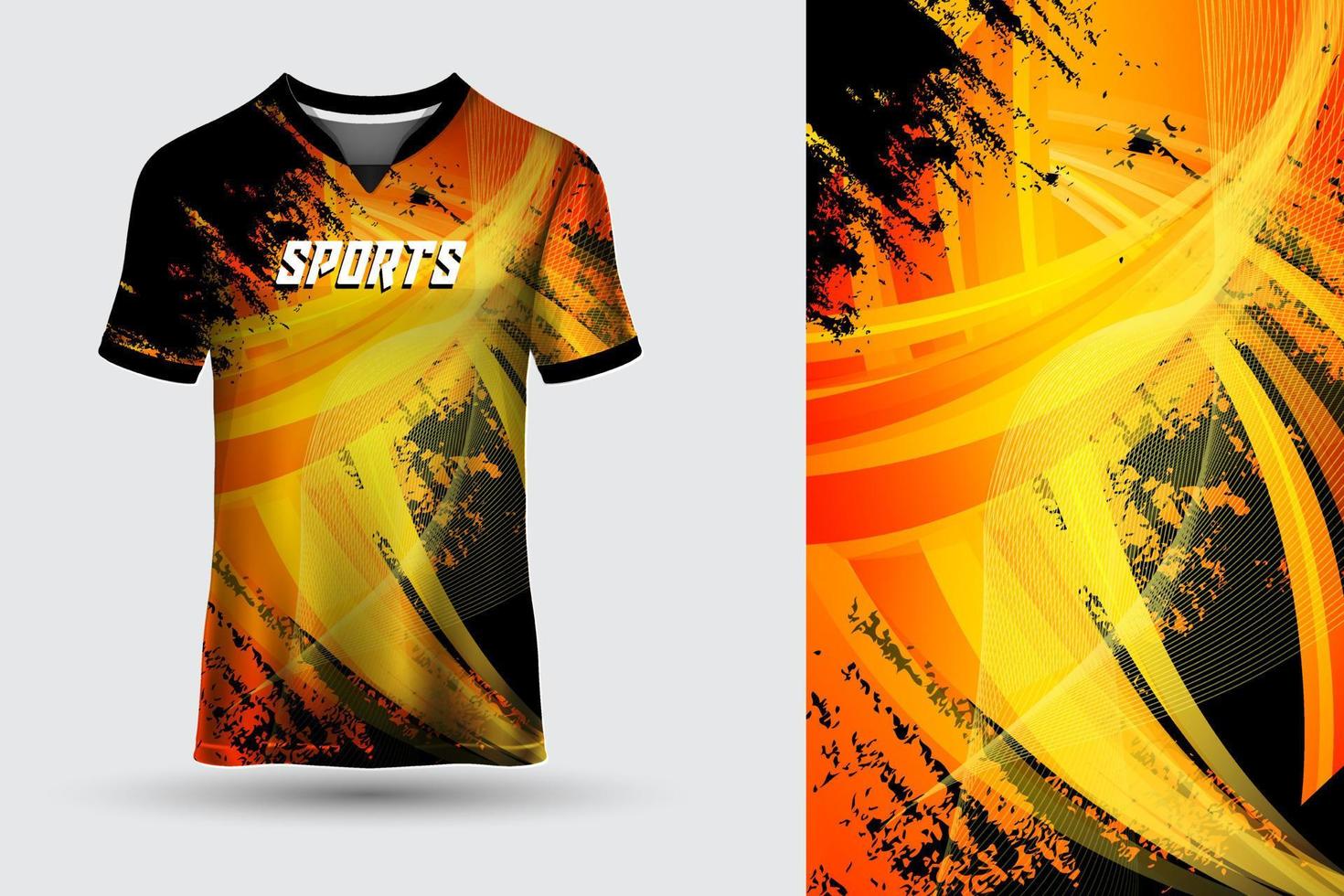 Extraordinary sports jersey design t-shirts with front and back view vector