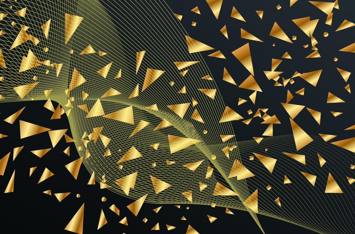 Glowing abstract golden background template vector