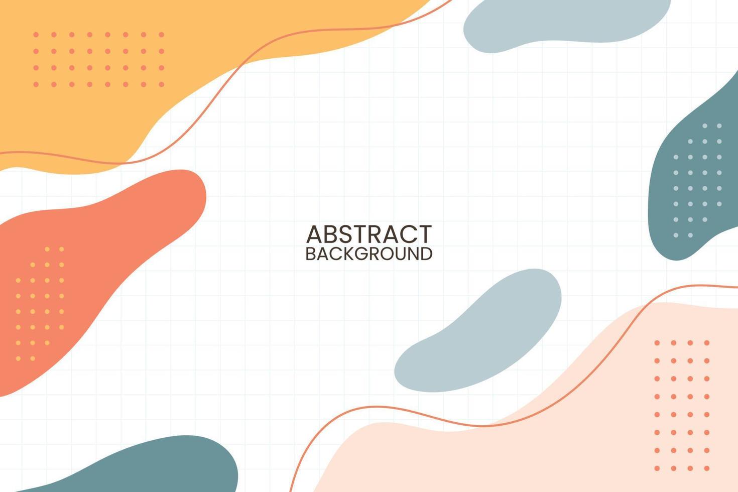 Modern colorful pastel gradient abstract shapes on memphis style background vector