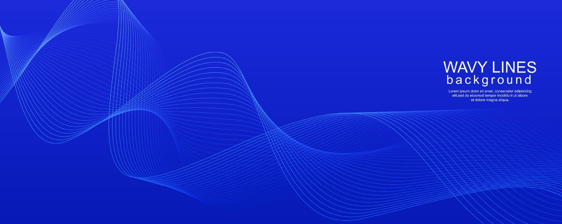 Abstract background with dynamic flowing lines vector