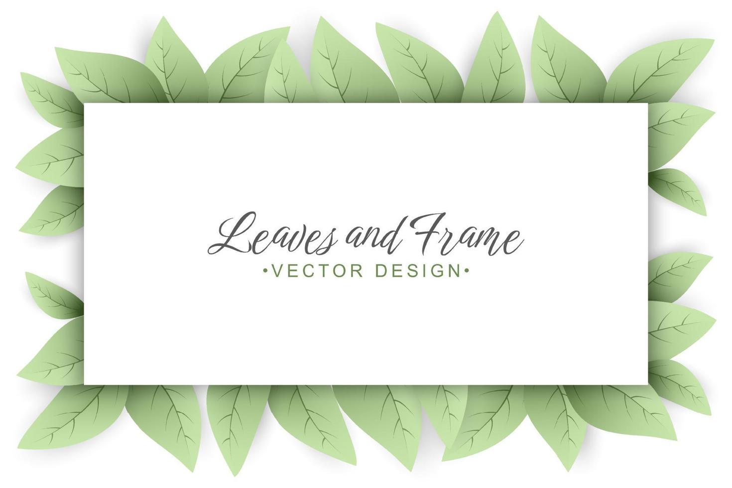 Green leaves frame background 10407944 Vector Art at Vecteezy