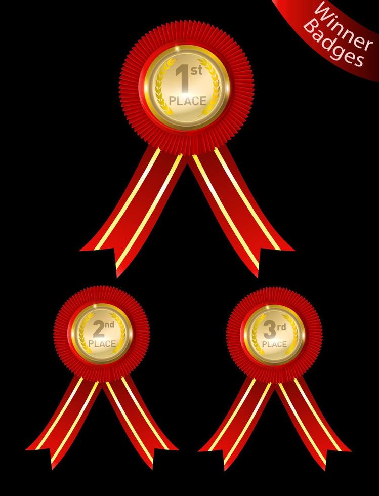 conjunto de medallista 1 2 3 vector