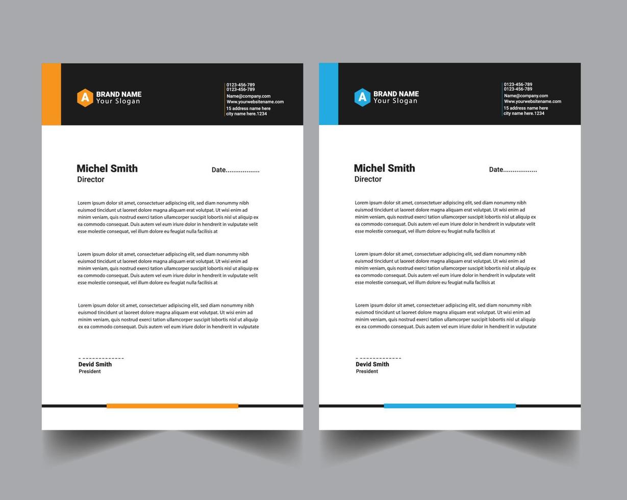 Creative letterhead template design vector