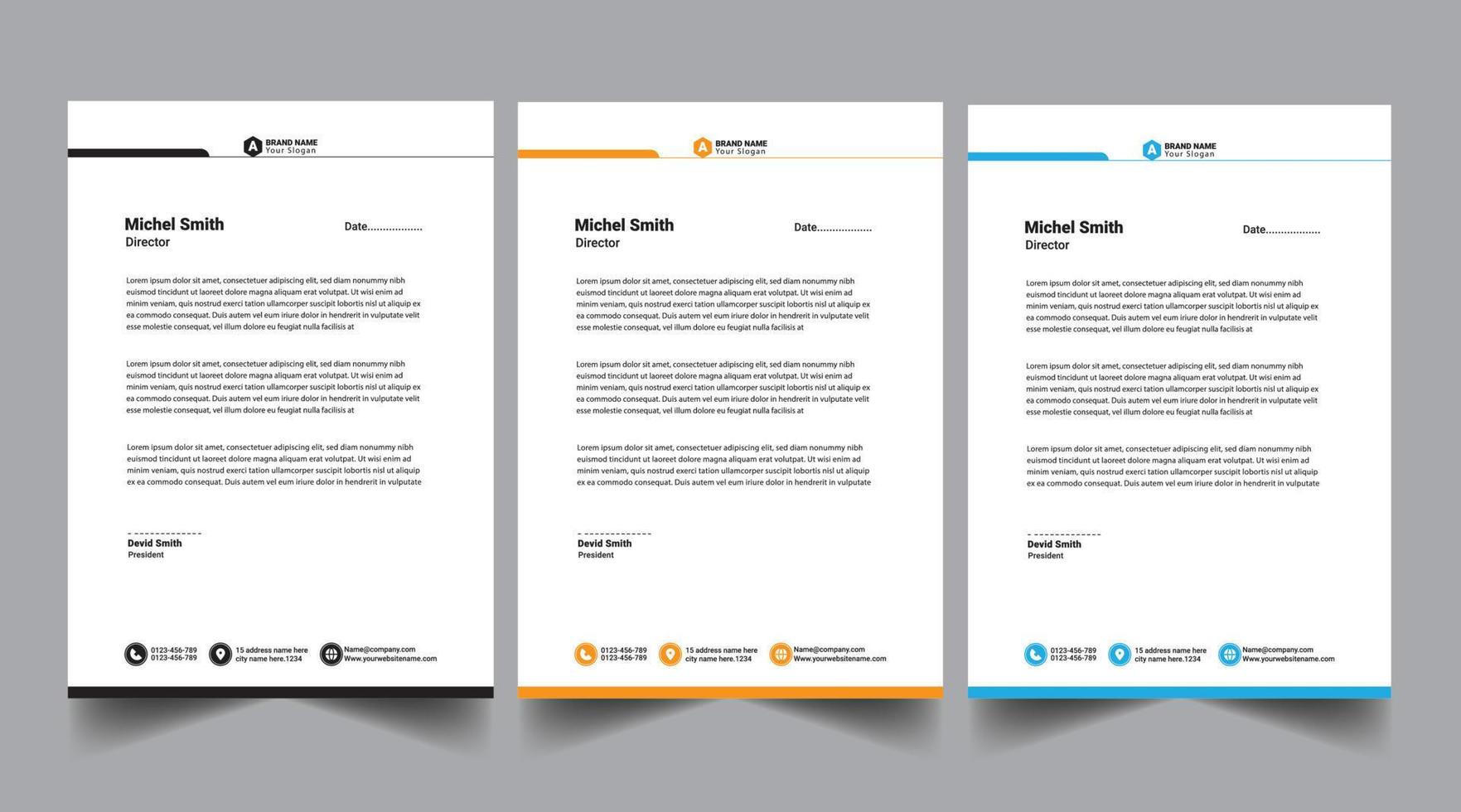 Creative letterhead template design vector