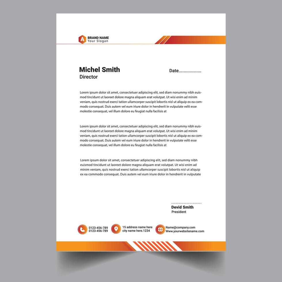 Creative letterhead template design vector