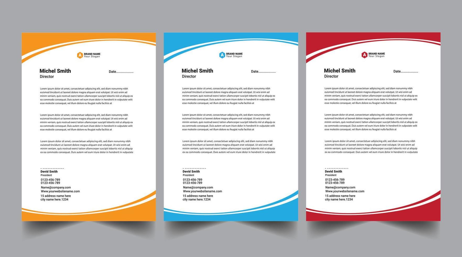 Creative letterhead template design vector