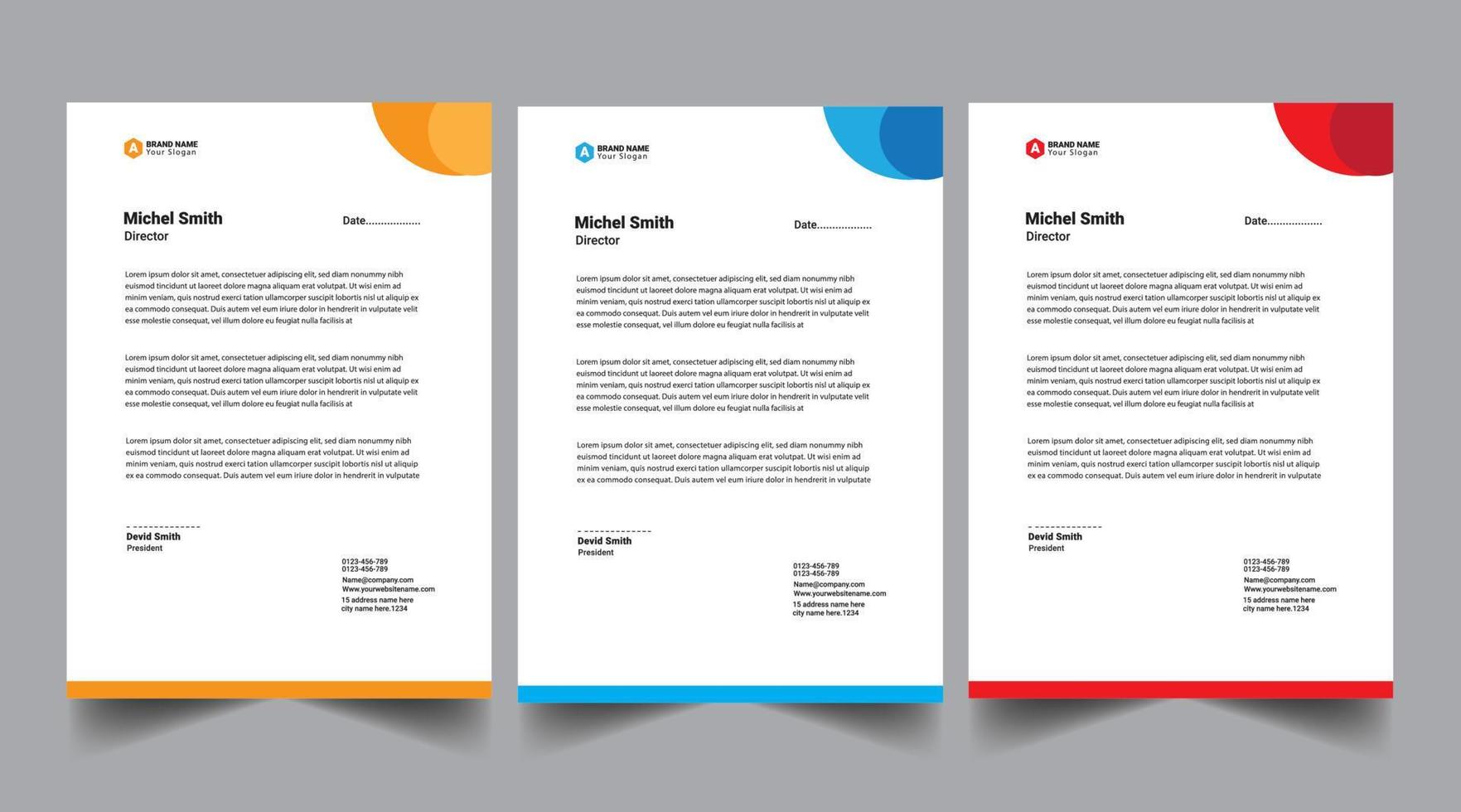 Creative letterhead template design vector