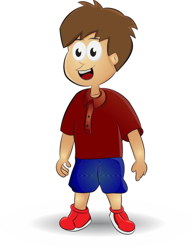 cartoon character kid student isolated vector