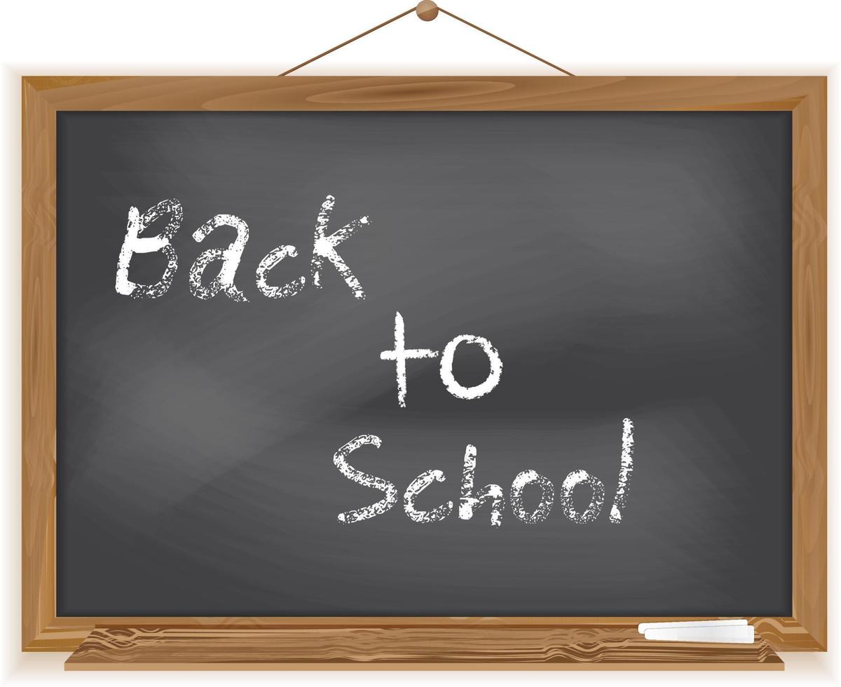 blackboard with text back to school vector