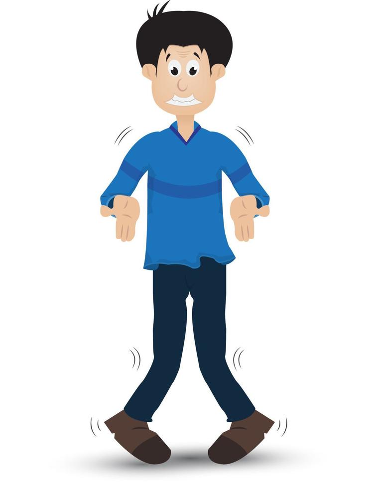 cartoon man with expression isolated vector