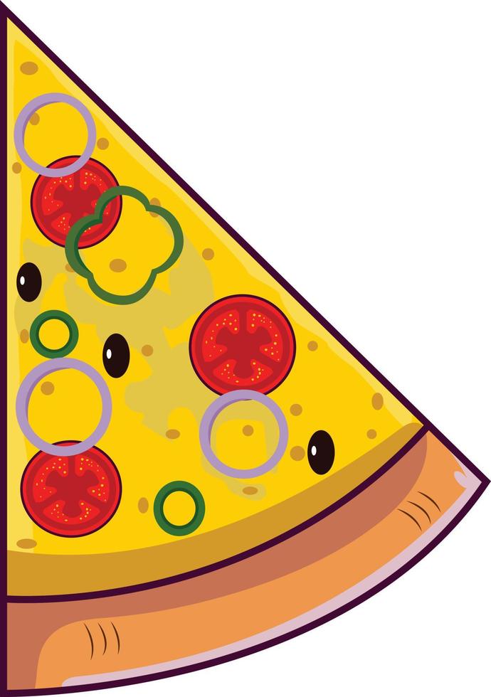 Isolated Pizza Slice Illustration Graphic vector