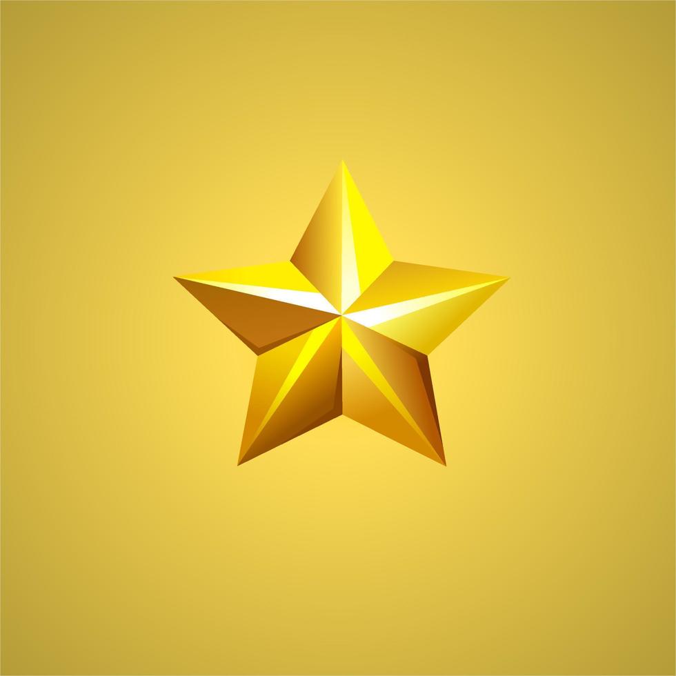 Vector illustration of gold stars glowing on a golden background.