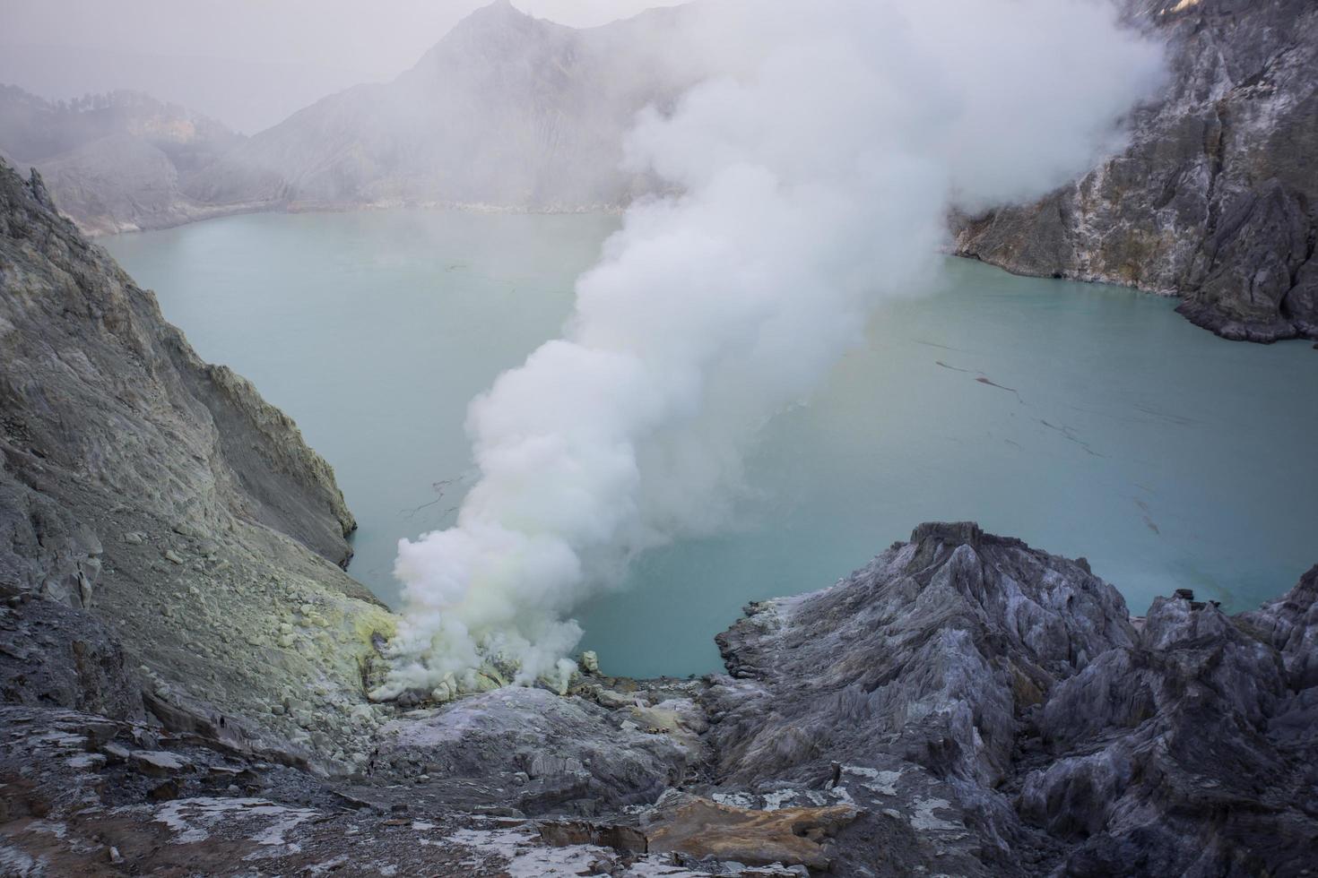 Kawah Ijen Volcano in East Java , Indonesia photo