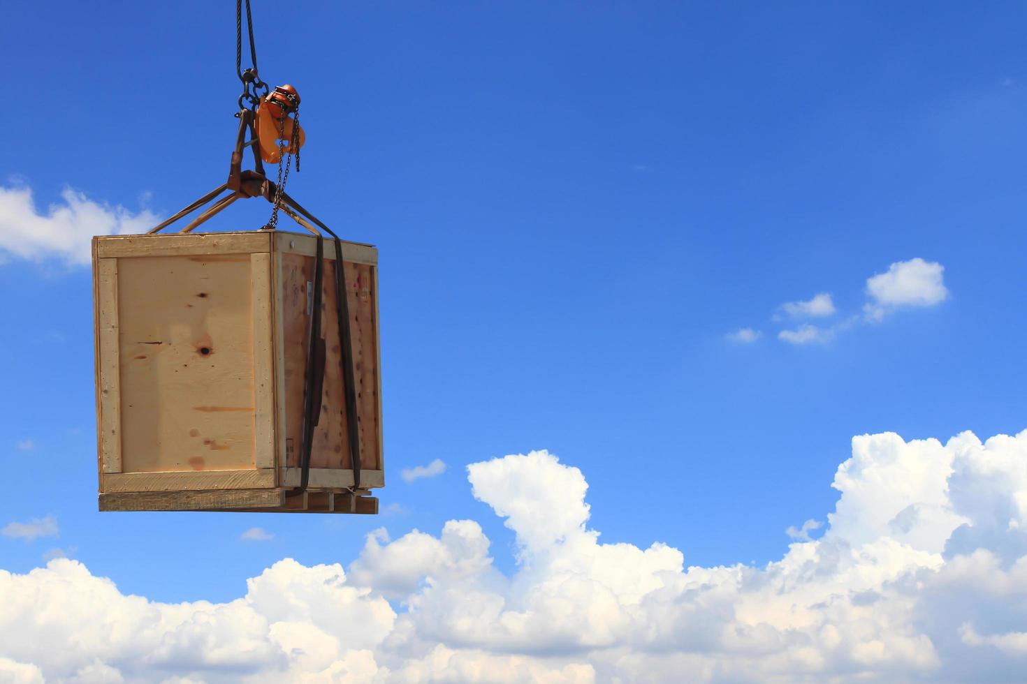 hook holding wooden container photo