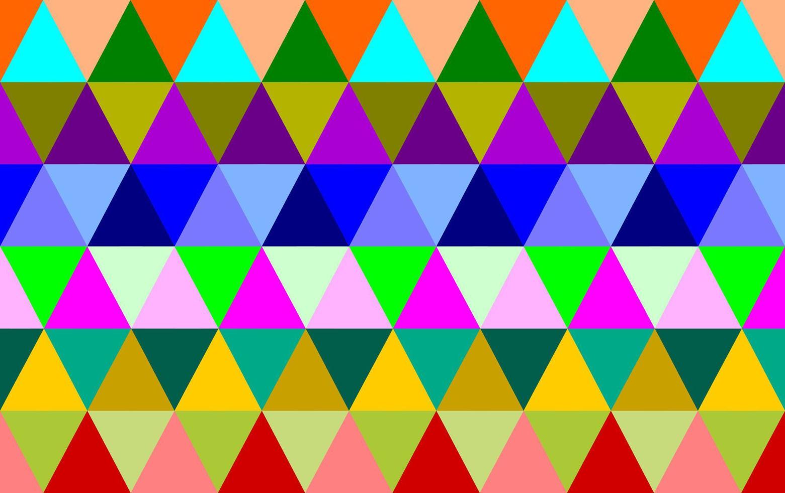 Vector seamless colorful geometry triangle pattern. Colorful patterns are suitable for printing on various materials.