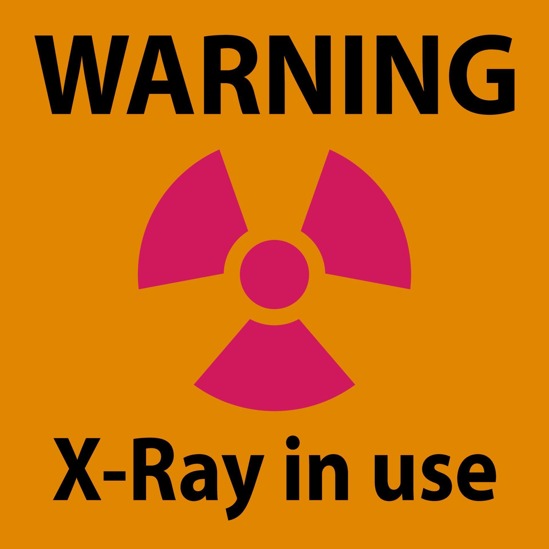 Warning Sign xray in use On White Background 10409278 Vector Art at