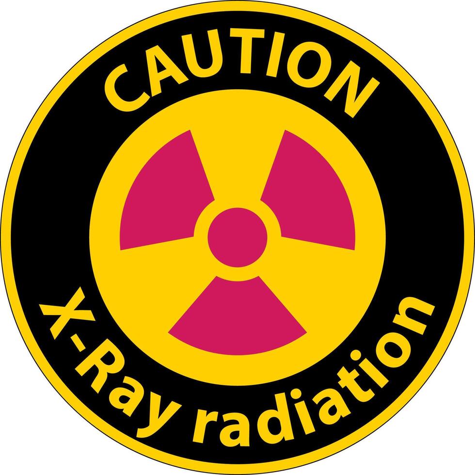 Caution Sign x-ray radiation On White Background vector