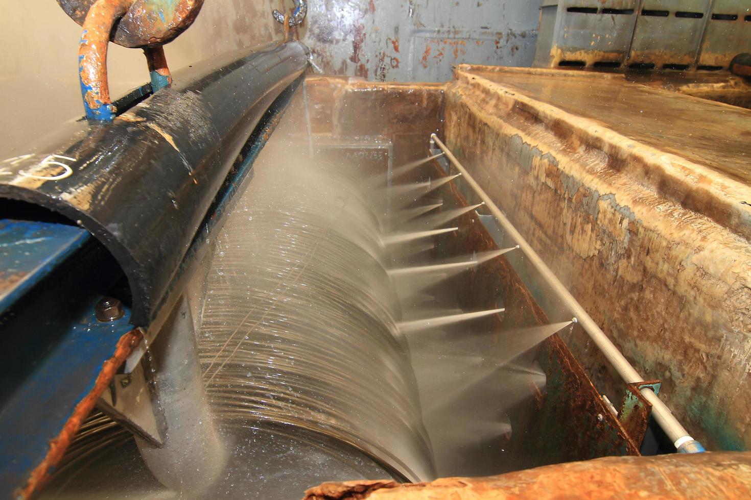 Large spools of Steel Coils being moved. photo