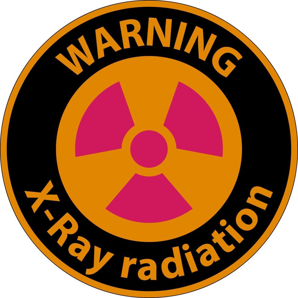 Warning Sign x-ray radiation On White Background vector
