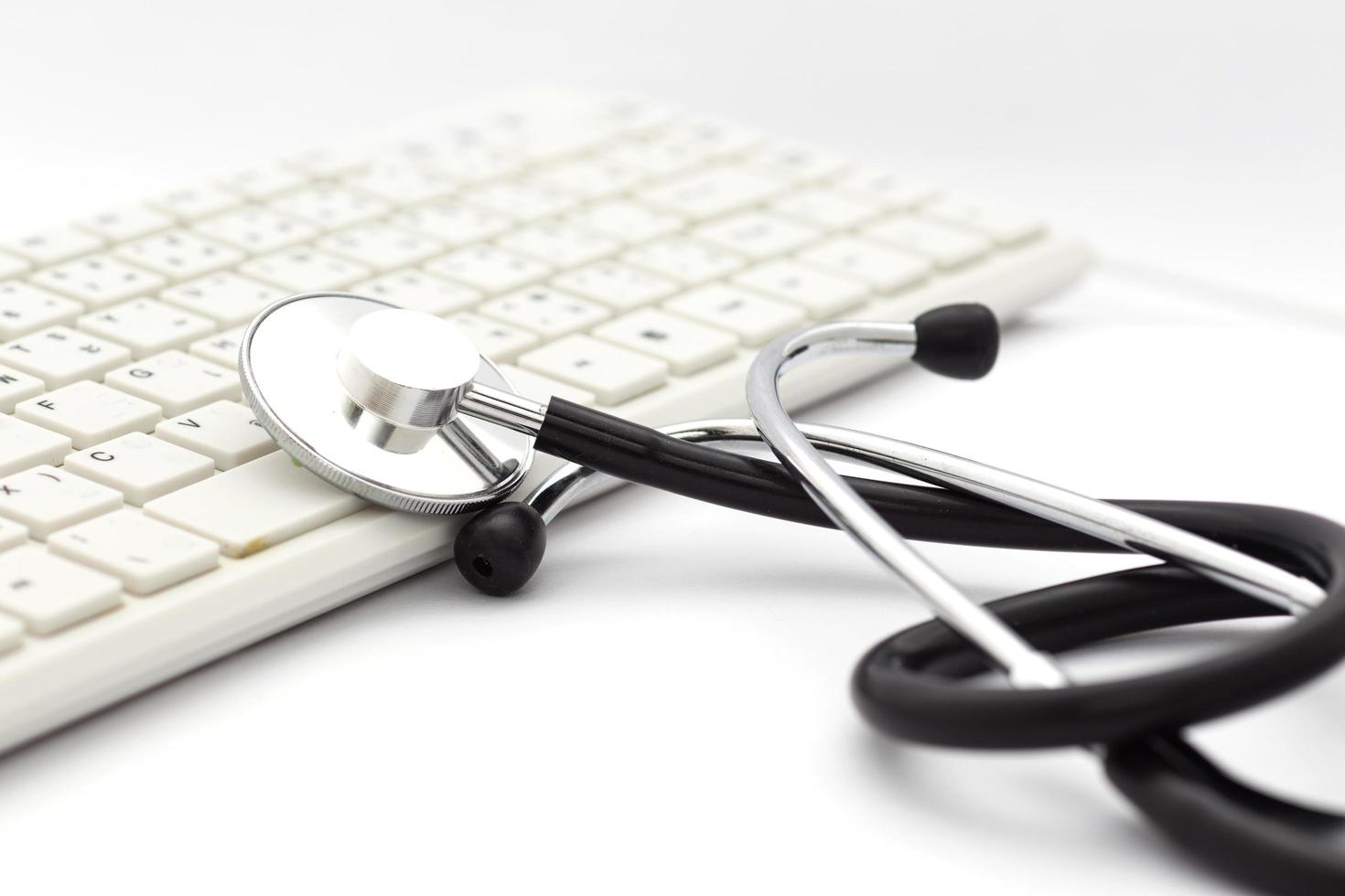 Stethoscope on the keyboard photo
