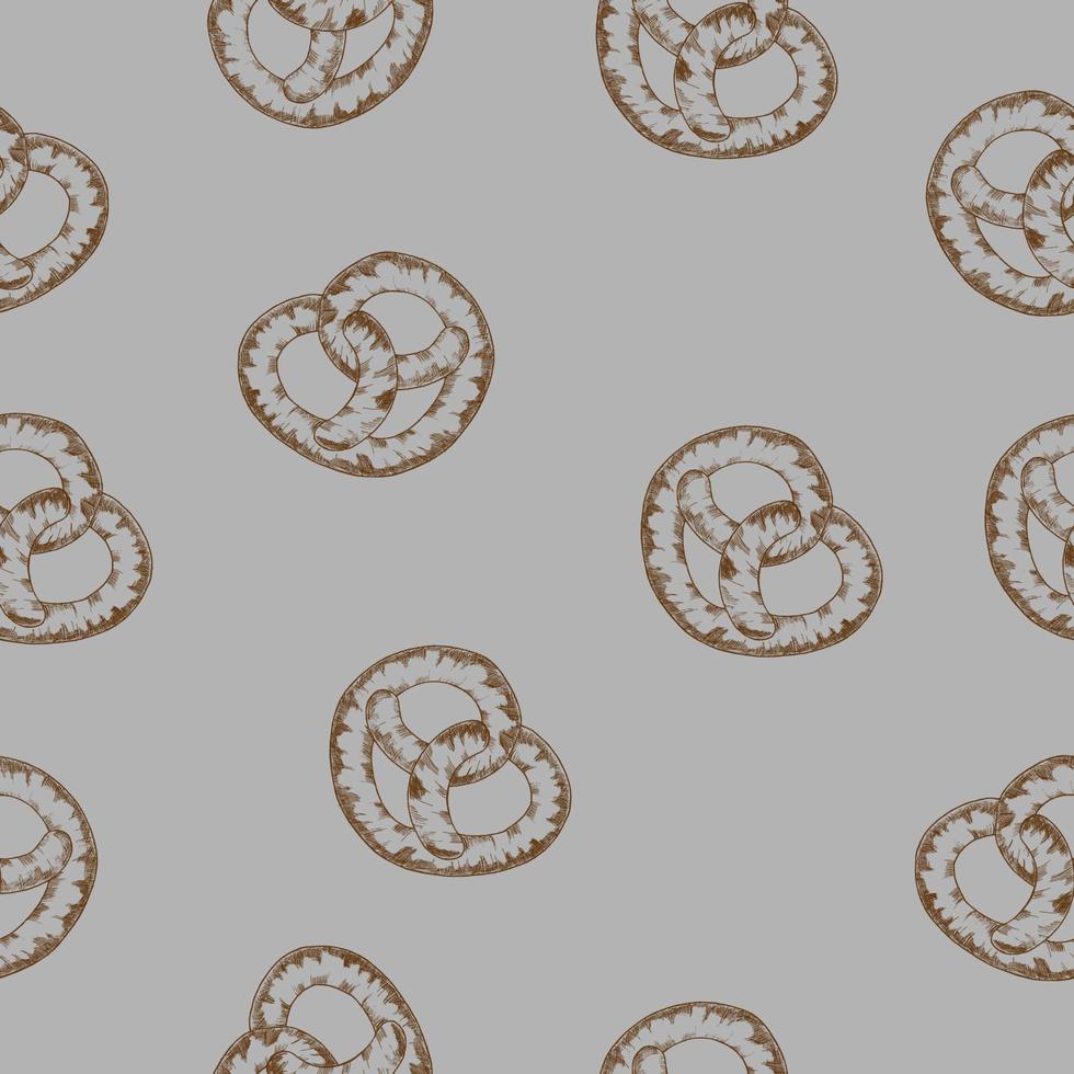 Bakery products. Seamless pattern. An illustration highlighted on a gray background.For the design of bakery products, labels, packaging. vector