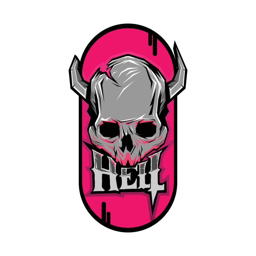 skull with horn vector