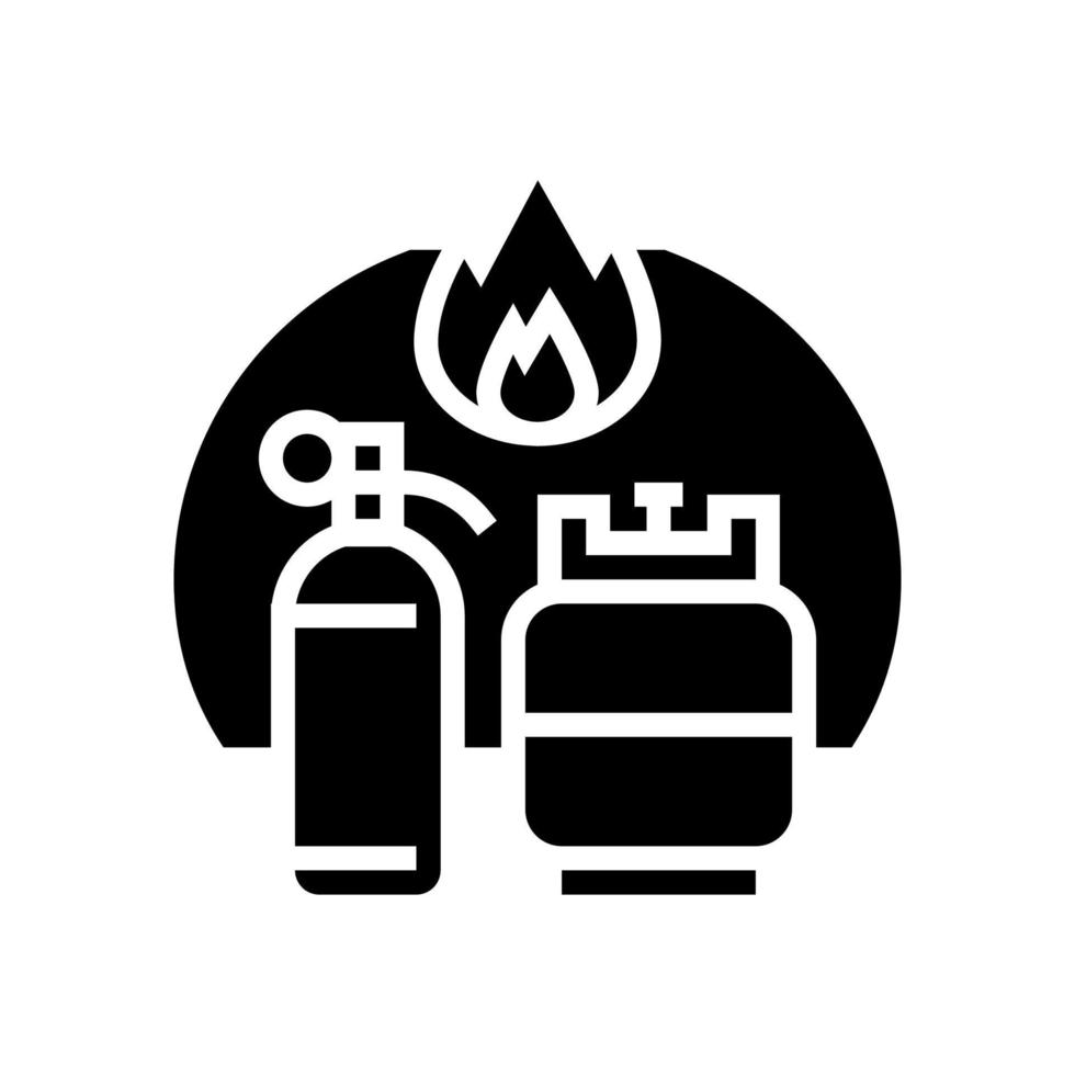 gas container glyph icon vector illustration
