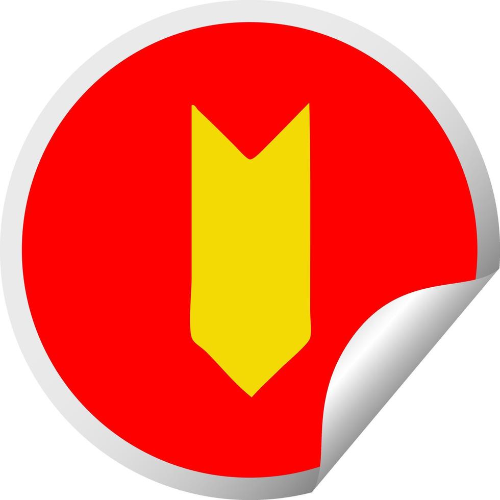 circular peeling sticker cartoon of a open umbrella vector