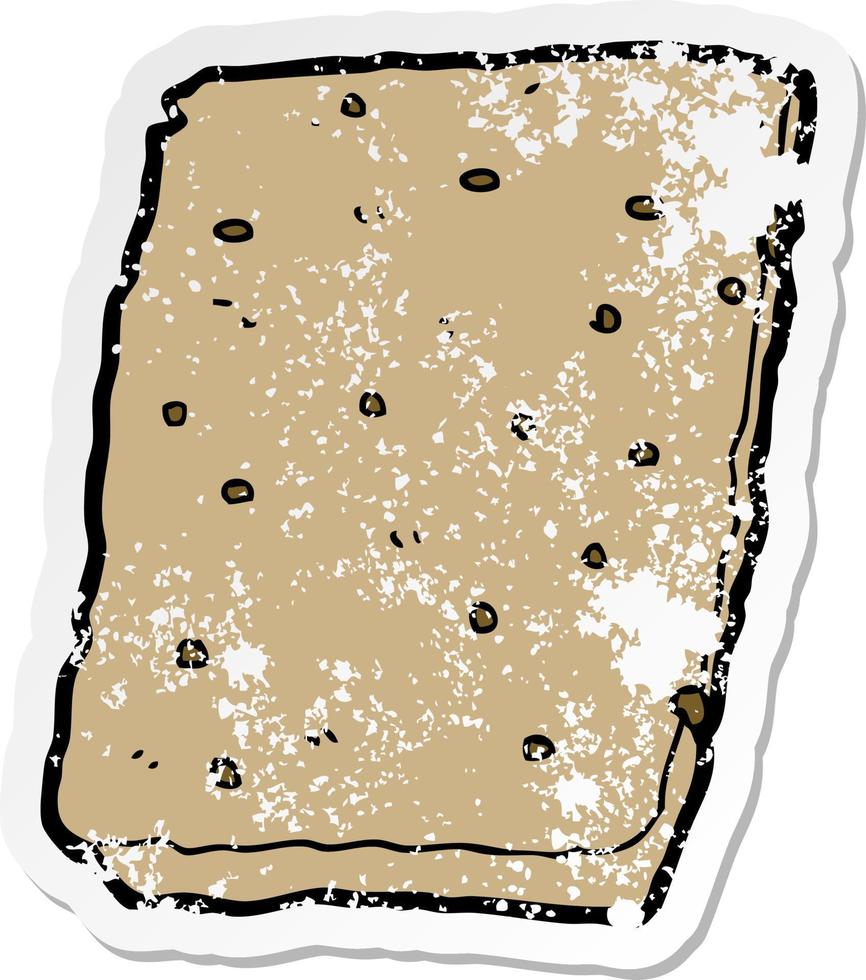 distressed sticker of a cartoon flapjack vector