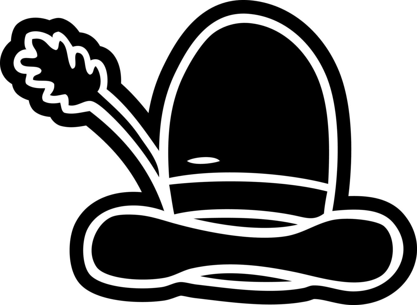 cartoon icon drawing of a farmers hat vector