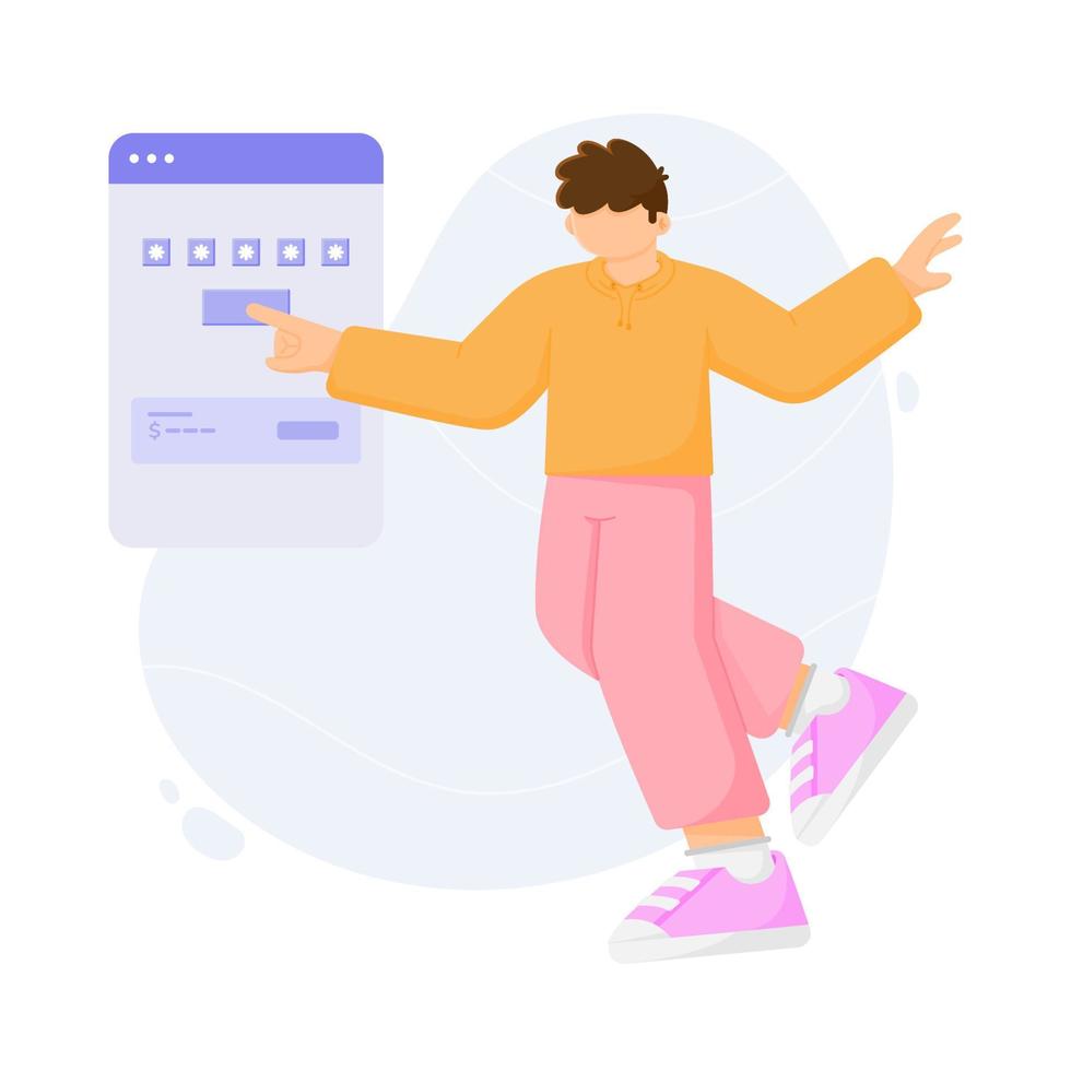 flat illustration of payment vector