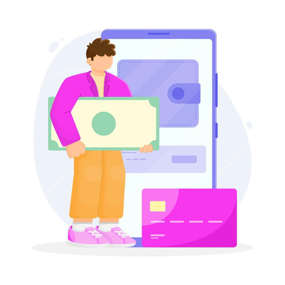 flat illustration of payment vector