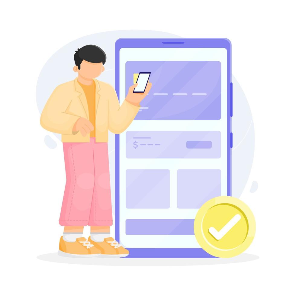 flat illustration of payment vector