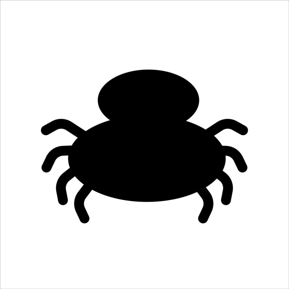 Black Spider. Icon. For design, invitation. vector