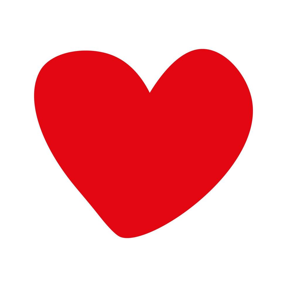 Red heart. Vector illustration.