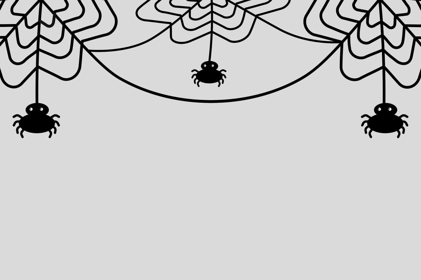Halloween background with spider web. vector