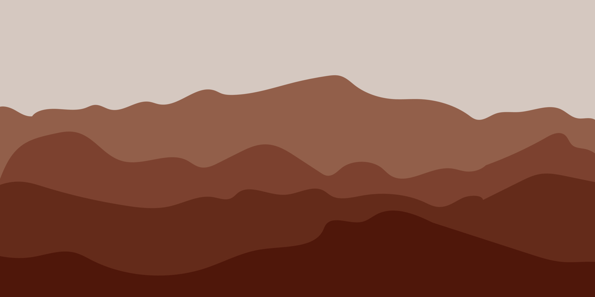 Mountain Vector Art. Sun is behind the mountains. Background for