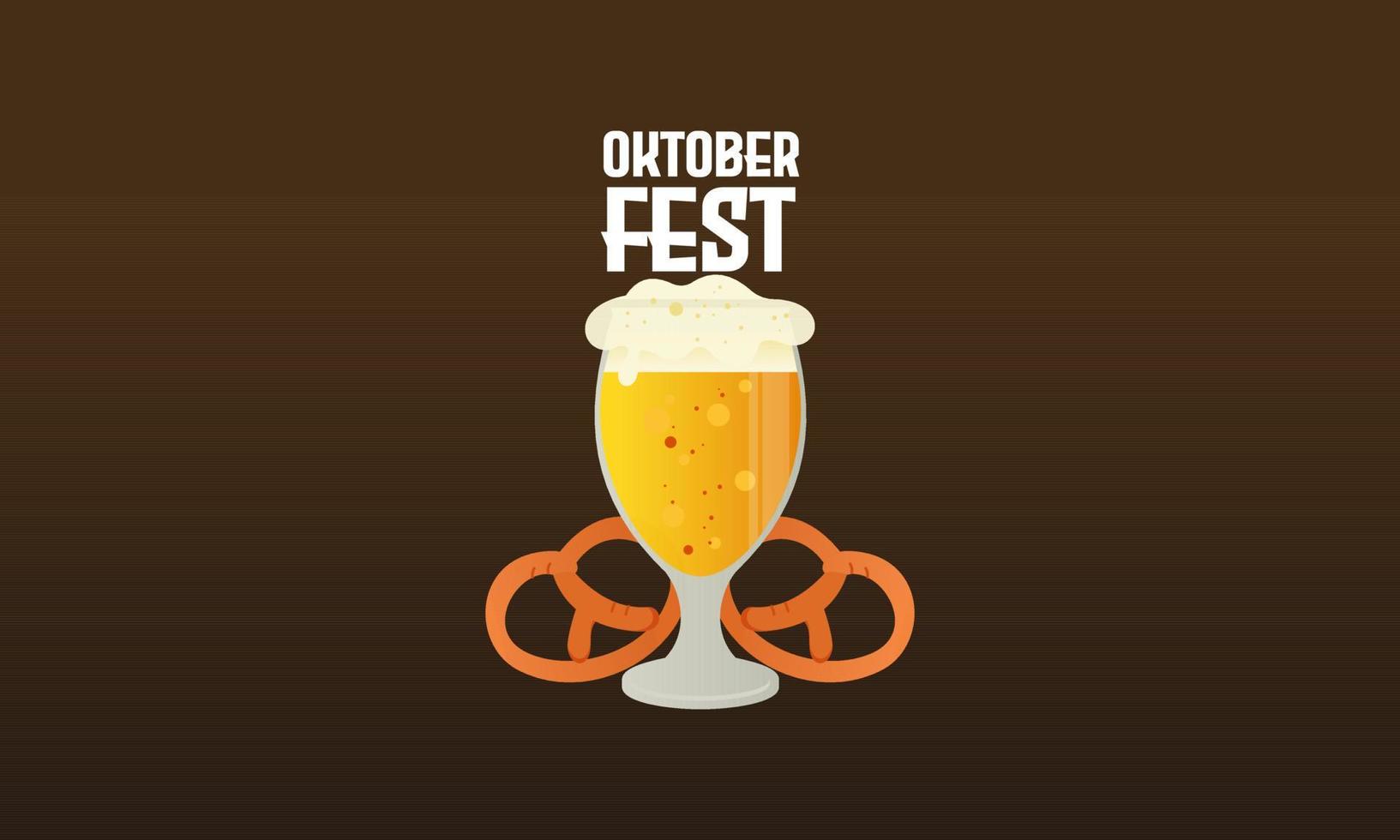 Realistic oktoberfest beer festival background can used for poster template vector